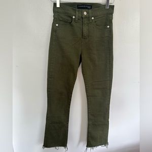 NWOT Veronica Beard Carly Kick Flare High Rise Frayed Hem Jeans Size 25